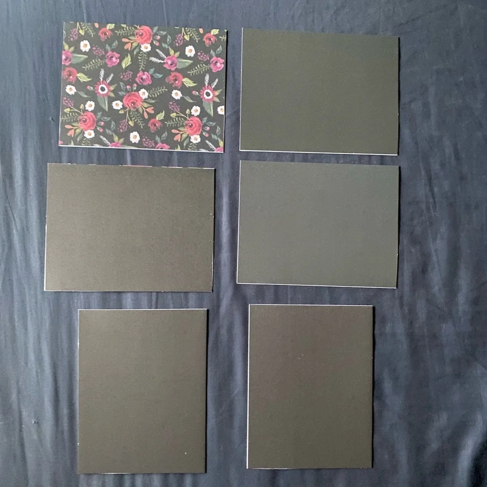 Set of 29 Black/ Floral Cards & Envelopes